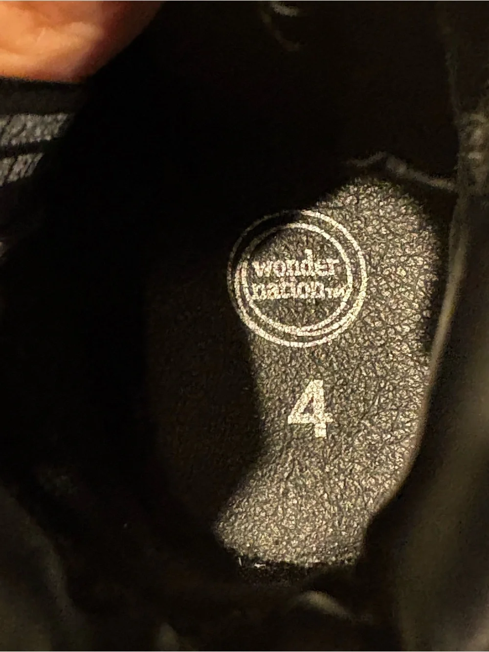 Wonder Nation Girls Boots Infant Size 4 Black Patent Leather Sparkle Zipper